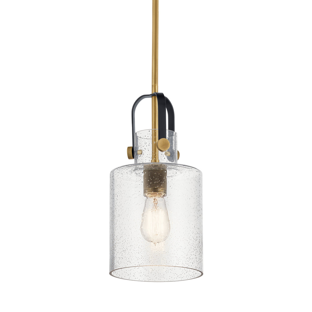 KICHLER 52035NBR Kitner 7" 1 Light Pendant Natural Brass