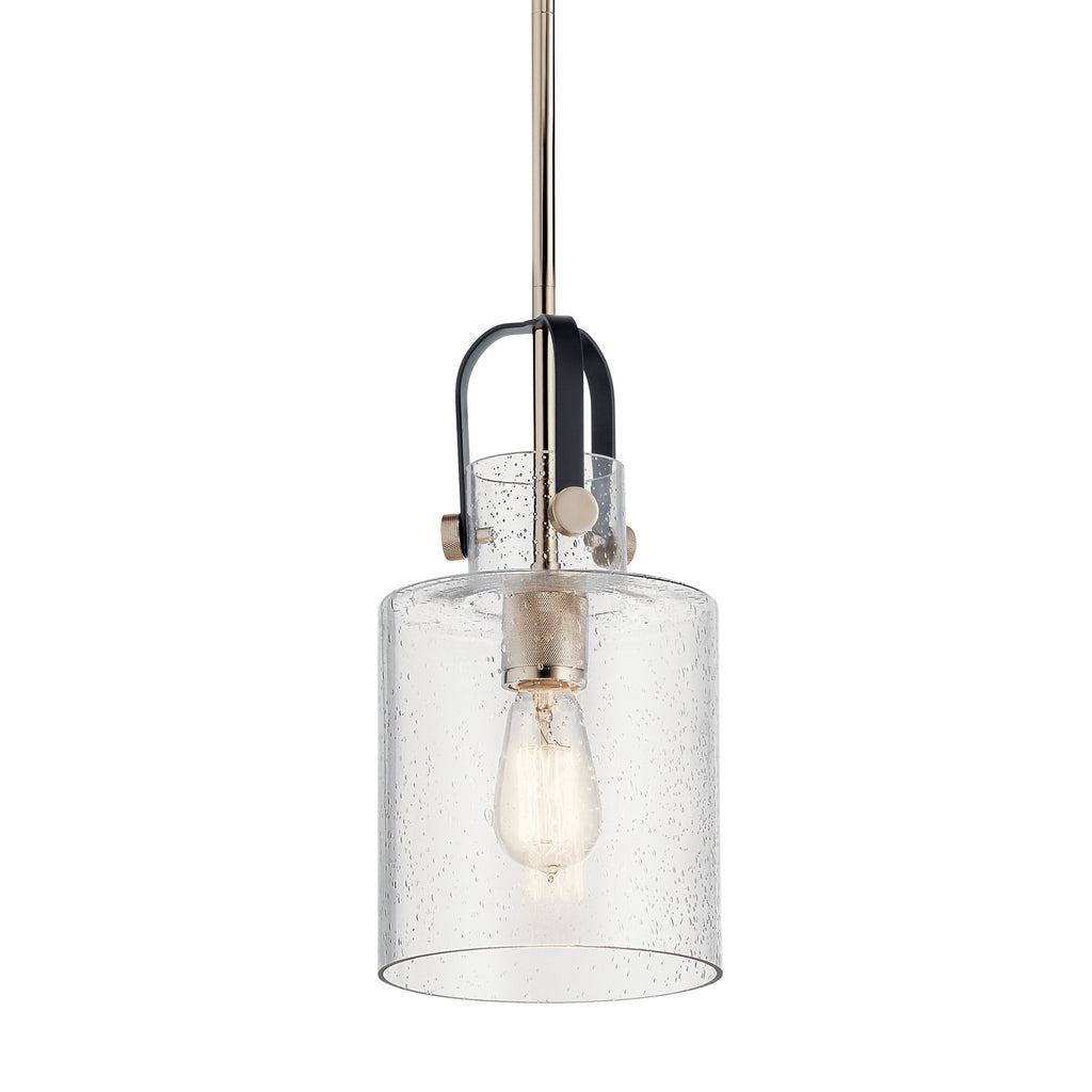 KICHLER 52035PN Kitner 7" 1 Light Pendant Polished Nickel