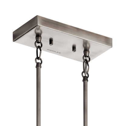 KICHLER 52037CLP Grendel Five Light Linear Chandelier Classic Pewter