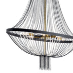 KICHLER 52048BKT Alexia 39.5" 5 Light Foyer Chandelier with Crystal Beads in Textured Black