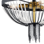 KICHLER 52049BKT Alexia 16" 3 Light Semi Flush with Crystal Beads in Textured Black