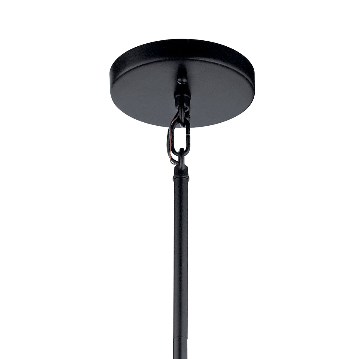 KICHLER 52072BK Birkleigh 11.5" 4 Light Pendant With Satin Etched Glass In Black