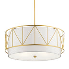KICHLER 52072CLG Birkleigh 11.5" 4 Light Pendant Classic With Satin Etched Glass In Gold