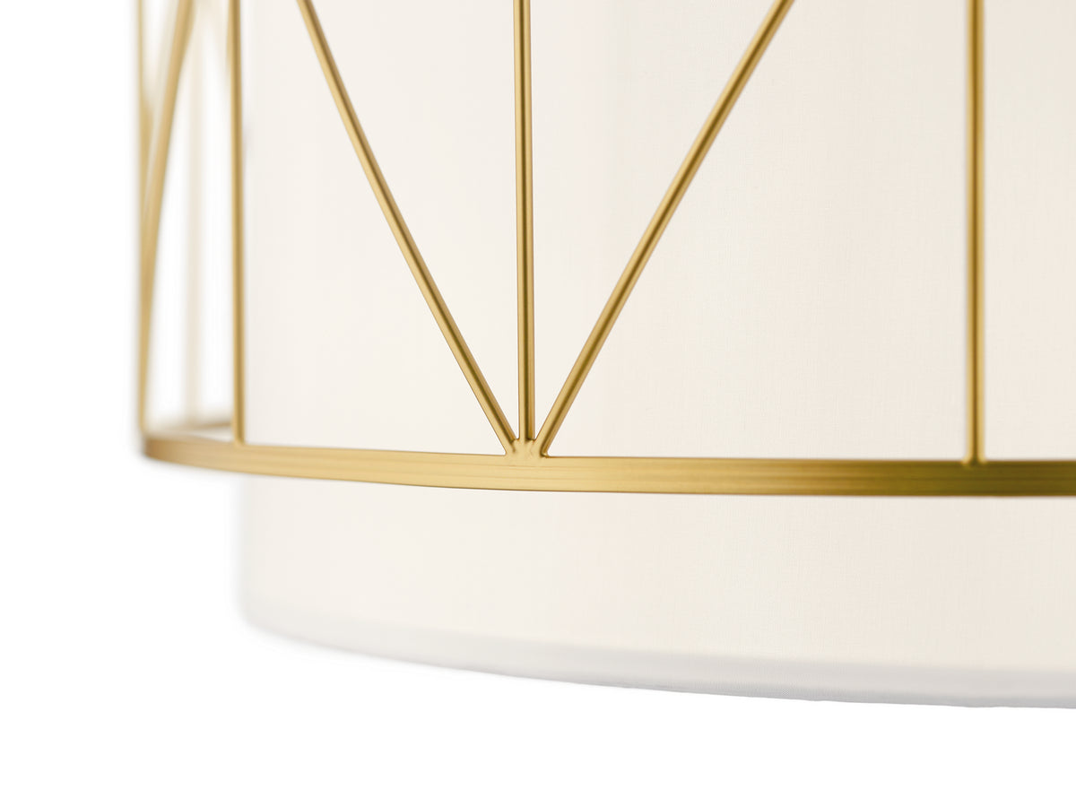 KICHLER 52072CLG Birkleigh 11.5" 4 Light Pendant Classic With Satin Etched Glass In Gold