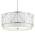 KICHLER 52072SN Birkleigh 11.5" 4 Light Pendant With Satin Etched Glass In Satin Nickel