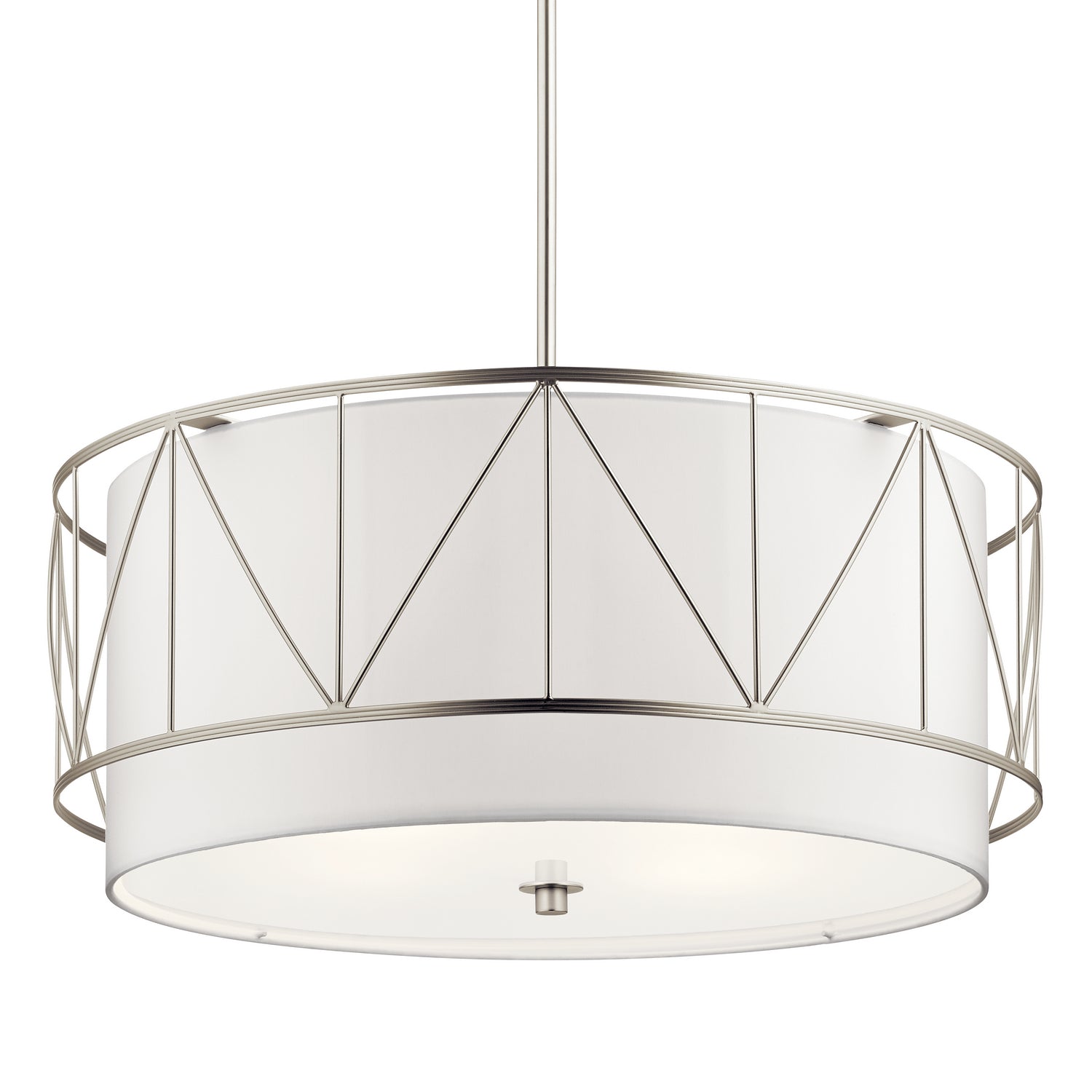 KICHLER 52072SN Birkleigh 11.5" 4 Light Pendant With Satin Etched Glass In Satin Nickel