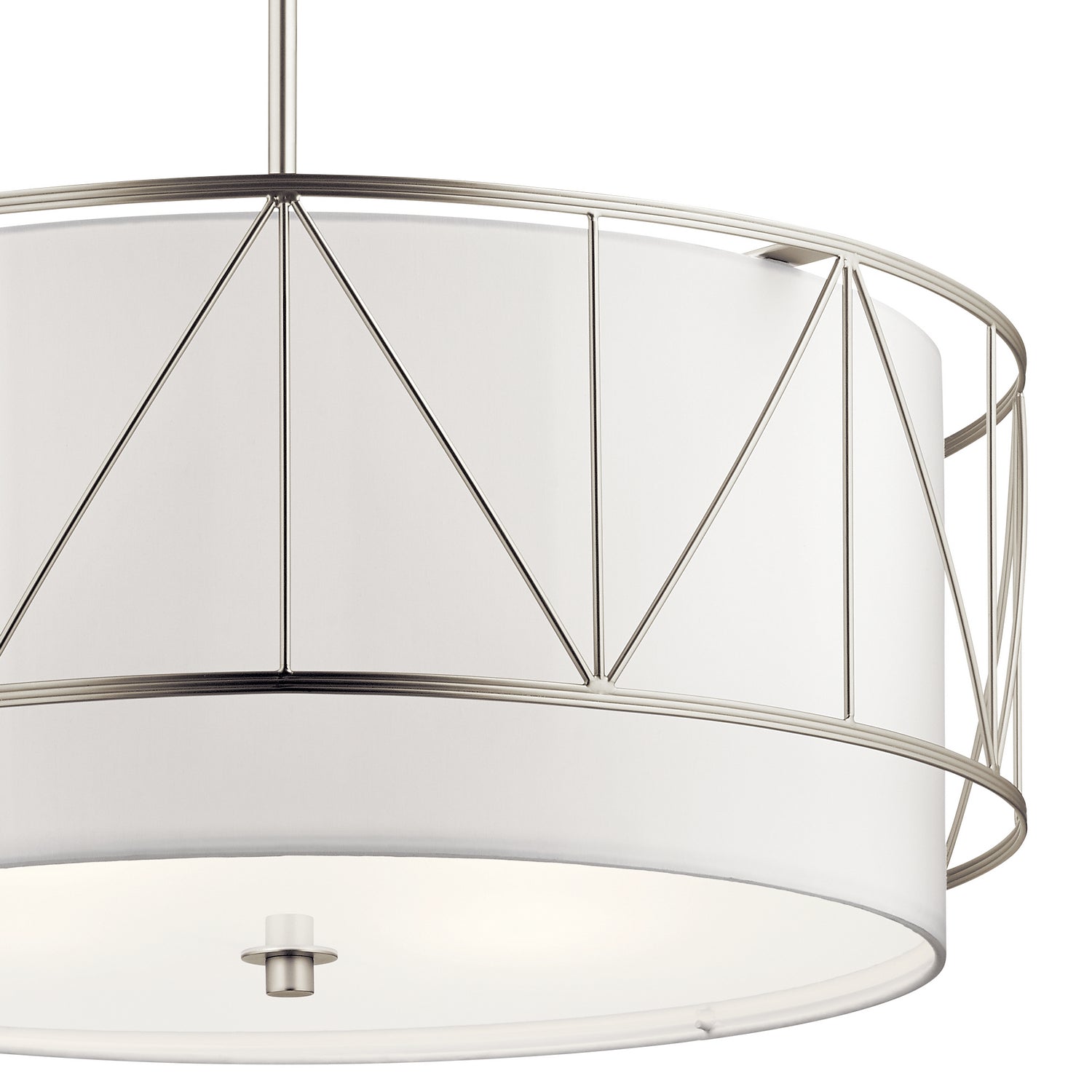 KICHLER 52072SN Birkleigh 11.5" 4 Light Pendant With Satin Etched Glass In Satin Nickel