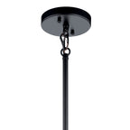 KICHLER 52073BK Birkleigh 18.25" 1 Light Pendant With Satin Etched Glass In Black