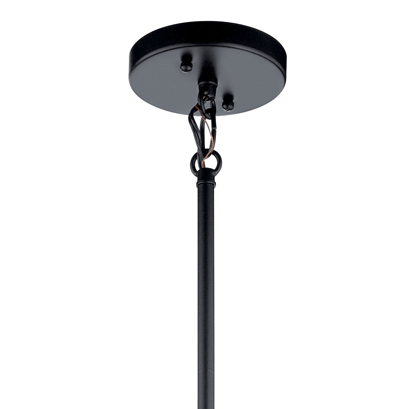 KICHLER 52073BK Birkleigh 18.25" 1 Light Pendant With Satin Etched Glass In Black