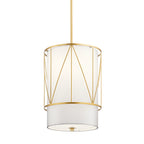KICHLER 52073CLG Birkleigh 18.25" 1 Light Pendant With Satin Etched Glass In Classic Gold