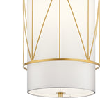 KICHLER 52073CLG Birkleigh 18.25" 1 Light Pendant With Satin Etched Glass In Classic Gold