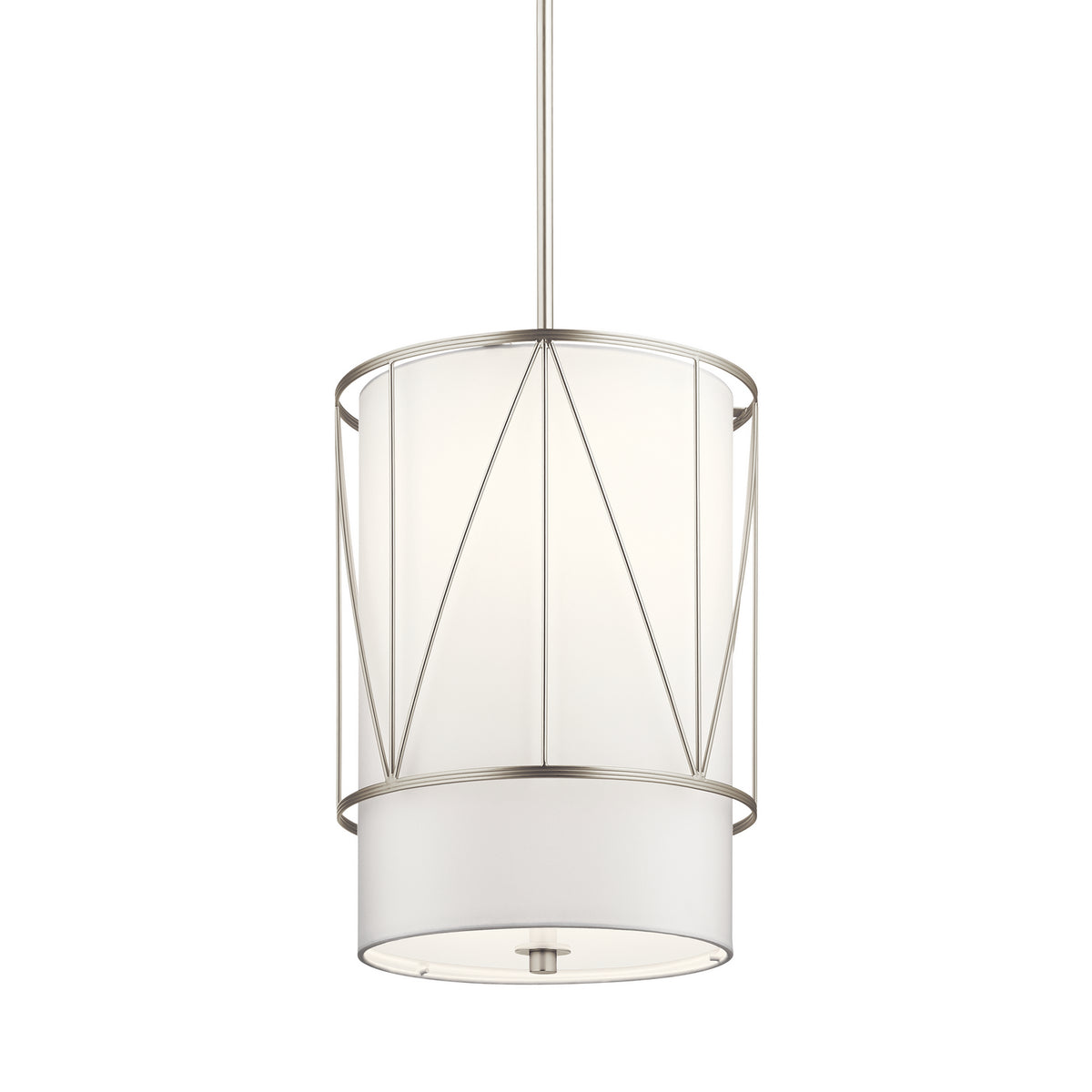 KICHLER 52073SN Birkleigh 18.25" 1 Light Pendant With Satin Etched Glass In Satin Nickel