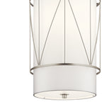 KICHLER 52073SN Birkleigh 18.25" 1 Light Pendant With Satin Etched Glass In Satin Nickel