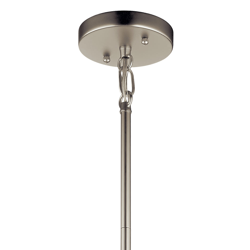 KICHLER 52073SN Birkleigh 18.25" 1 Light Pendant With Satin Etched Glass In Satin Nickel