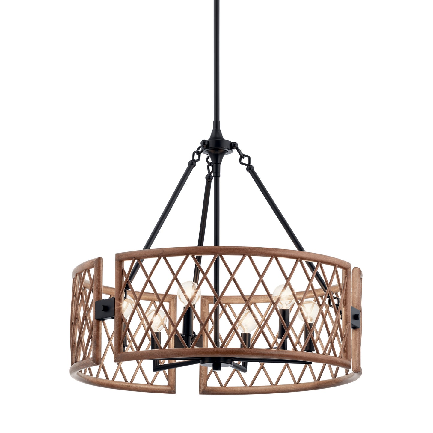 KICHLER 52077PAL Oana Six Light Chandelier Palm
