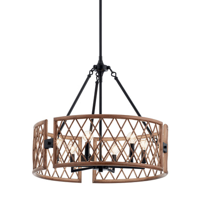 KICHLER 52077PAL Oana Six Light Chandelier Palm