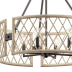 KICHLER 52077WWW Oana Six Light Chandelier White Washed Wood