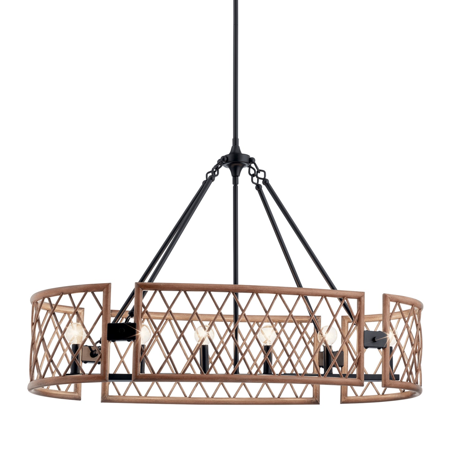 KICHLER 52078PAL Oana Six Light Chandelier Palm
