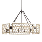 KICHLER 52078WWW Oana Six Light Chandelier White Washed Wood