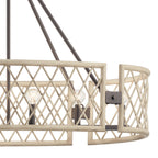 KICHLER 52078WWW Oana Six Light Chandelier White Washed Wood