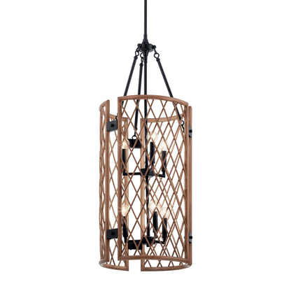 KICHLER 52079PAL Oana Six Light Foyer Chandelier Palm