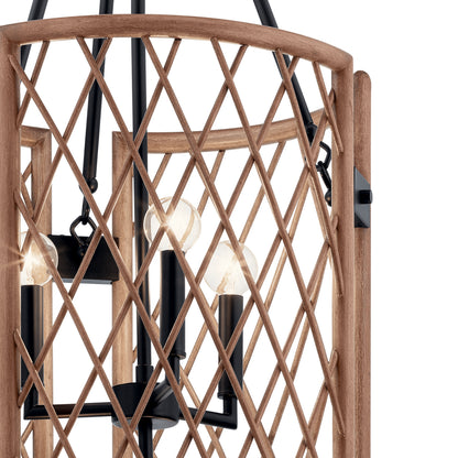 KICHLER 52079PAL Oana Six Light Foyer Chandelier Palm