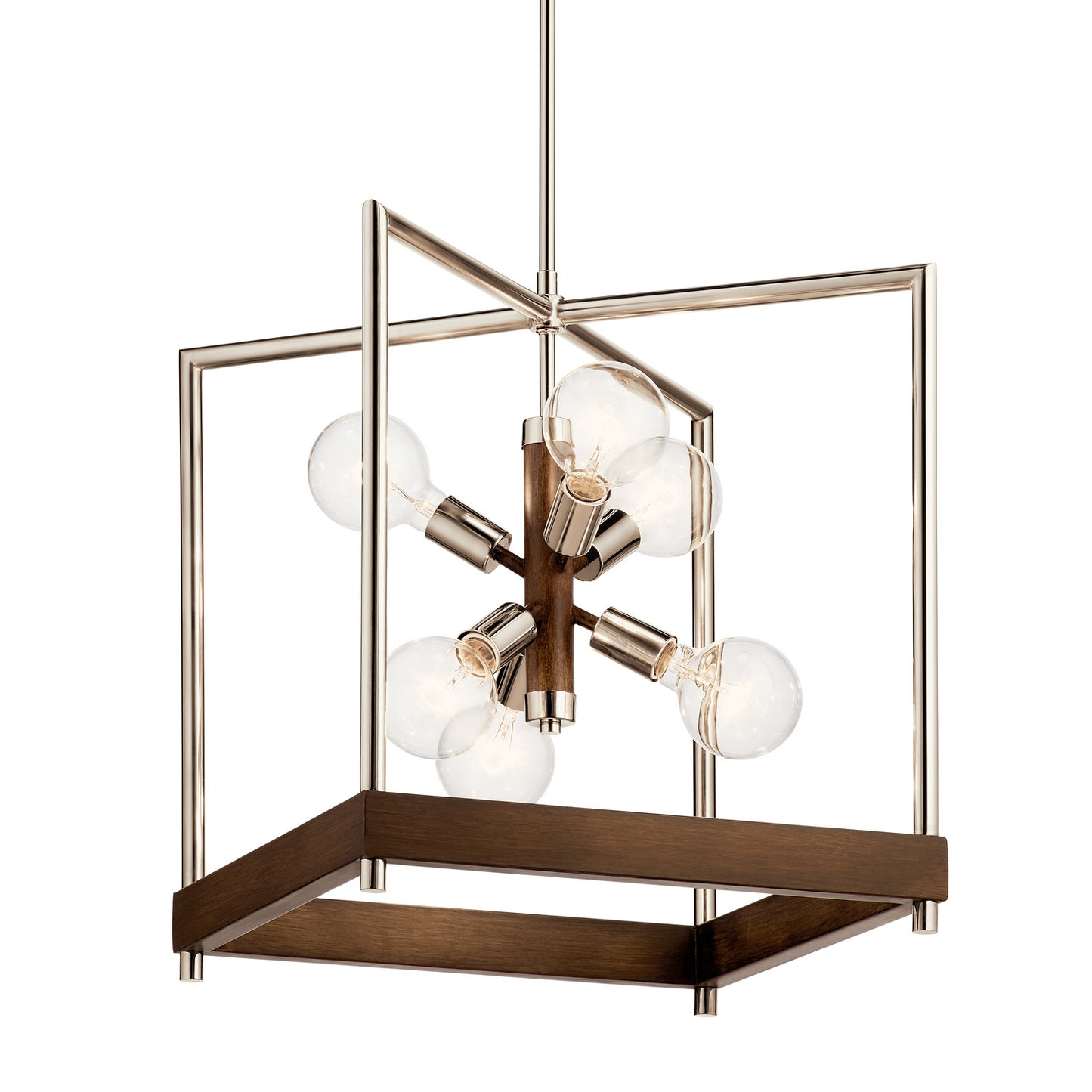 KICHLER 52092AUB Tanis Six Light Foyer Pendant Auburn Stained Finish