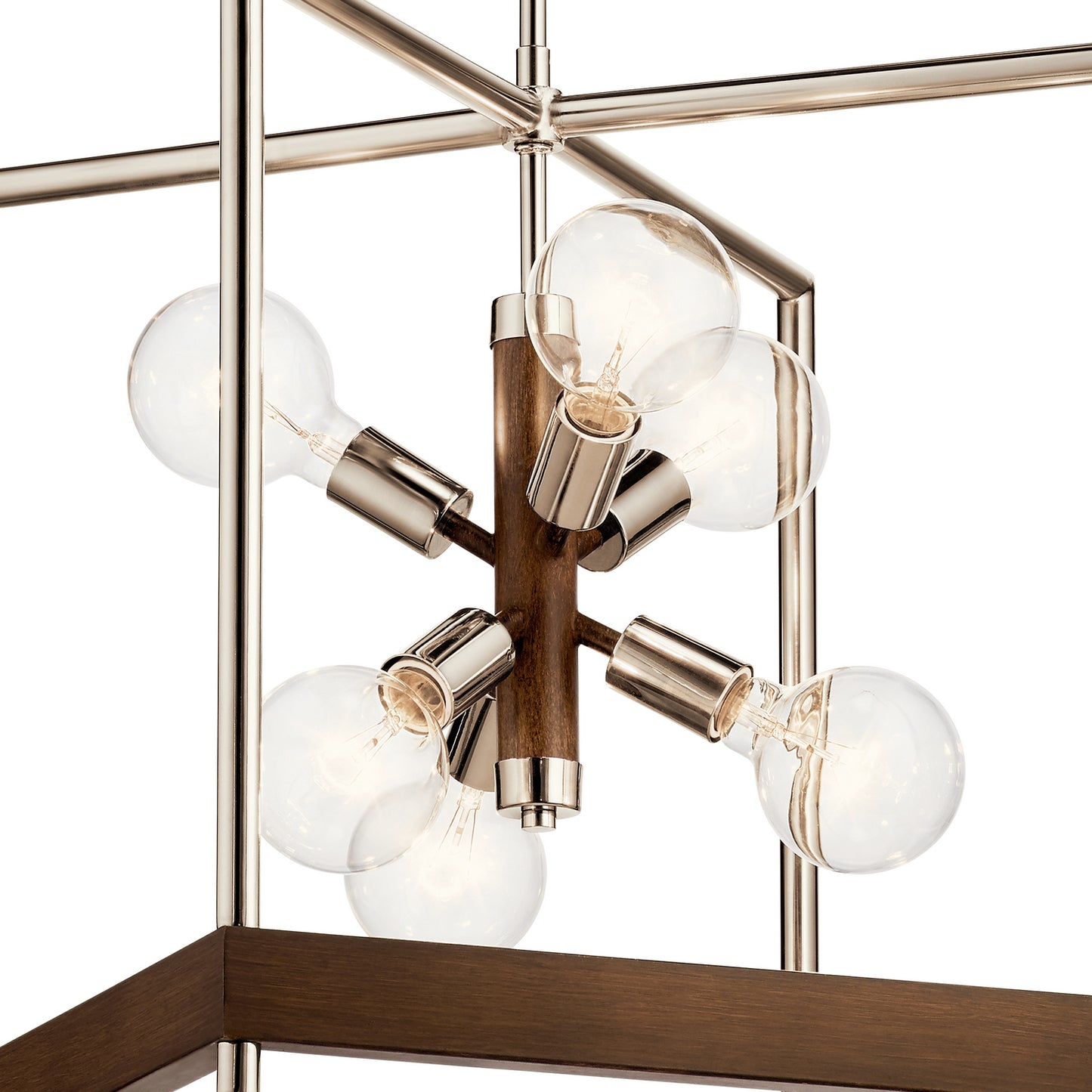 KICHLER 52092AUB Tanis Six Light Foyer Pendant Auburn Stained Finish
