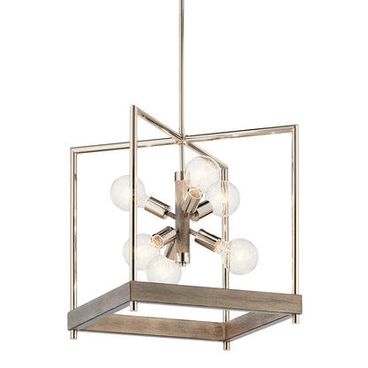 KICHLER 52092DAG Tanis Six Light Foyer Pendant Distressed Antique Gray