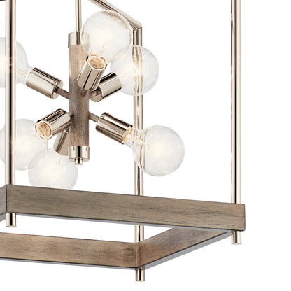 KICHLER 52092DAG Tanis Six Light Foyer Pendant Distressed Antique Gray