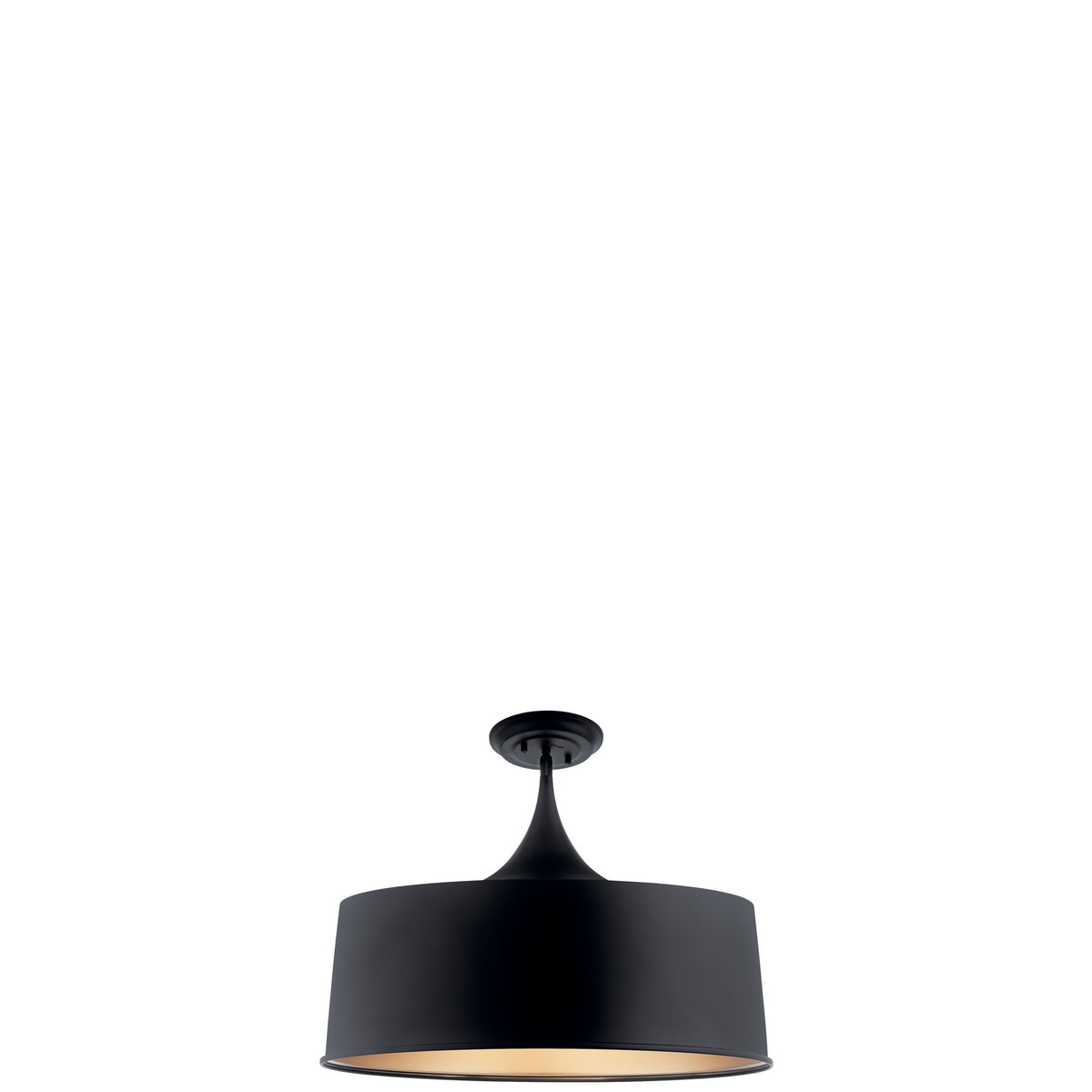 KICHLER 52097BK Elias 15.25" 1 Light Convertible Pendant Black