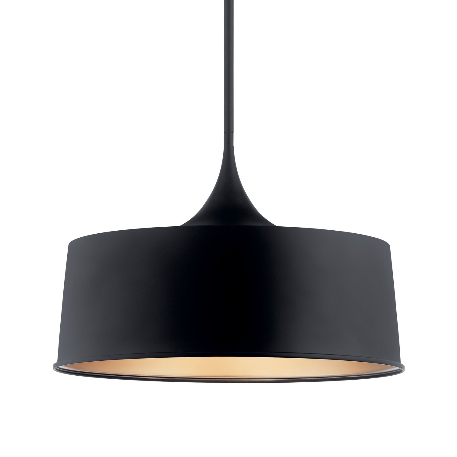 KICHLER 52097BK Elias 15.25" 1 Light Convertible Pendant Black