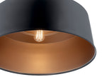 KICHLER 52097BK Elias 15.25" 1 Light Convertible Pendant Black