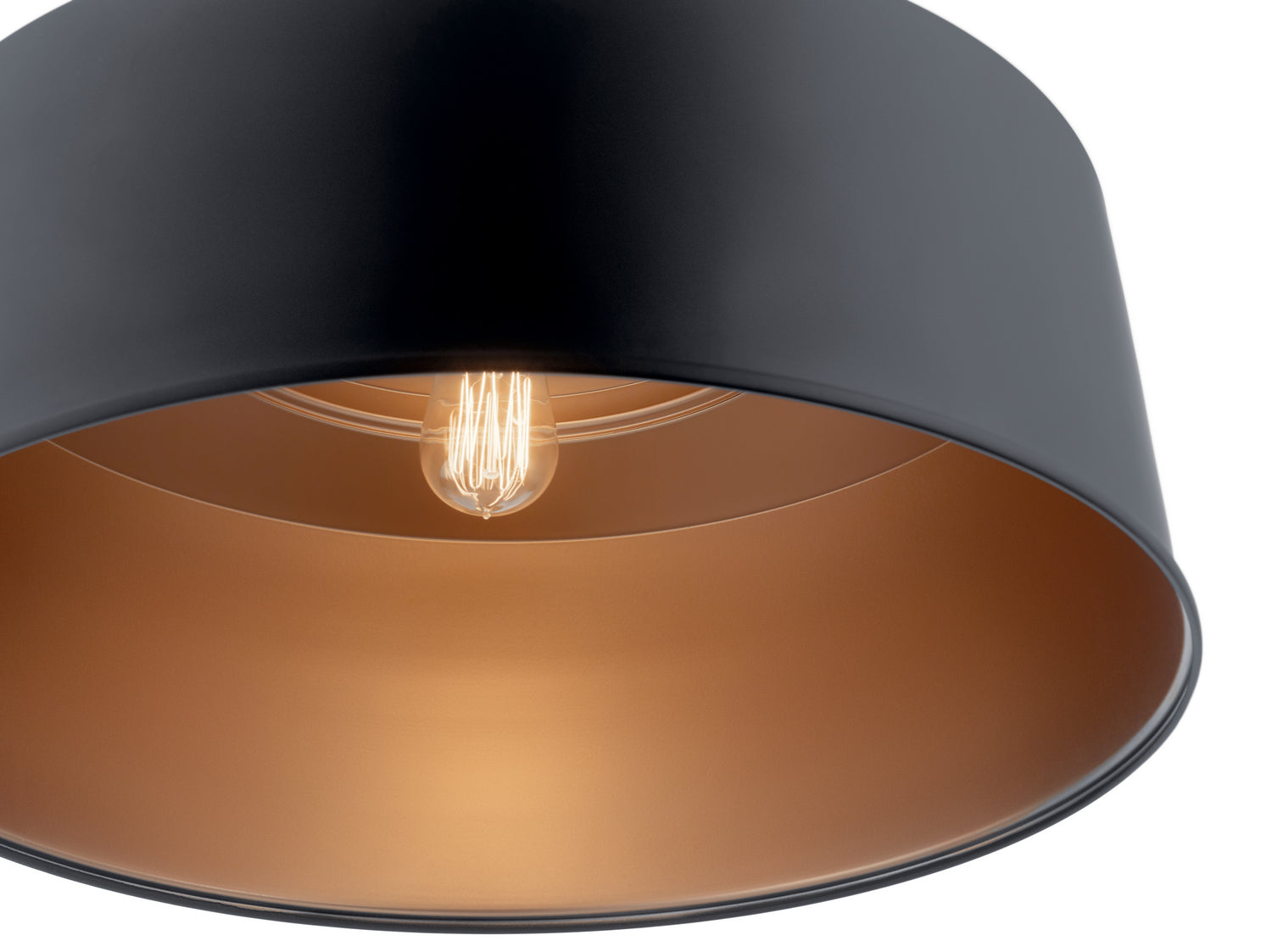 KICHLER 52097BK Elias 15.25" 1 Light Convertible Pendant Black