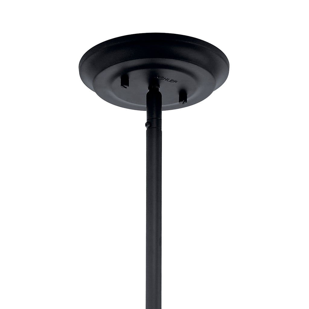KICHLER 52097BK Elias 15.25" 1 Light Convertible Pendant Black