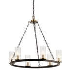 KICHLER 52107OZ Mathias 23" 6 Light Chandelier With Clear Ribbed Glass In Olde Bronze