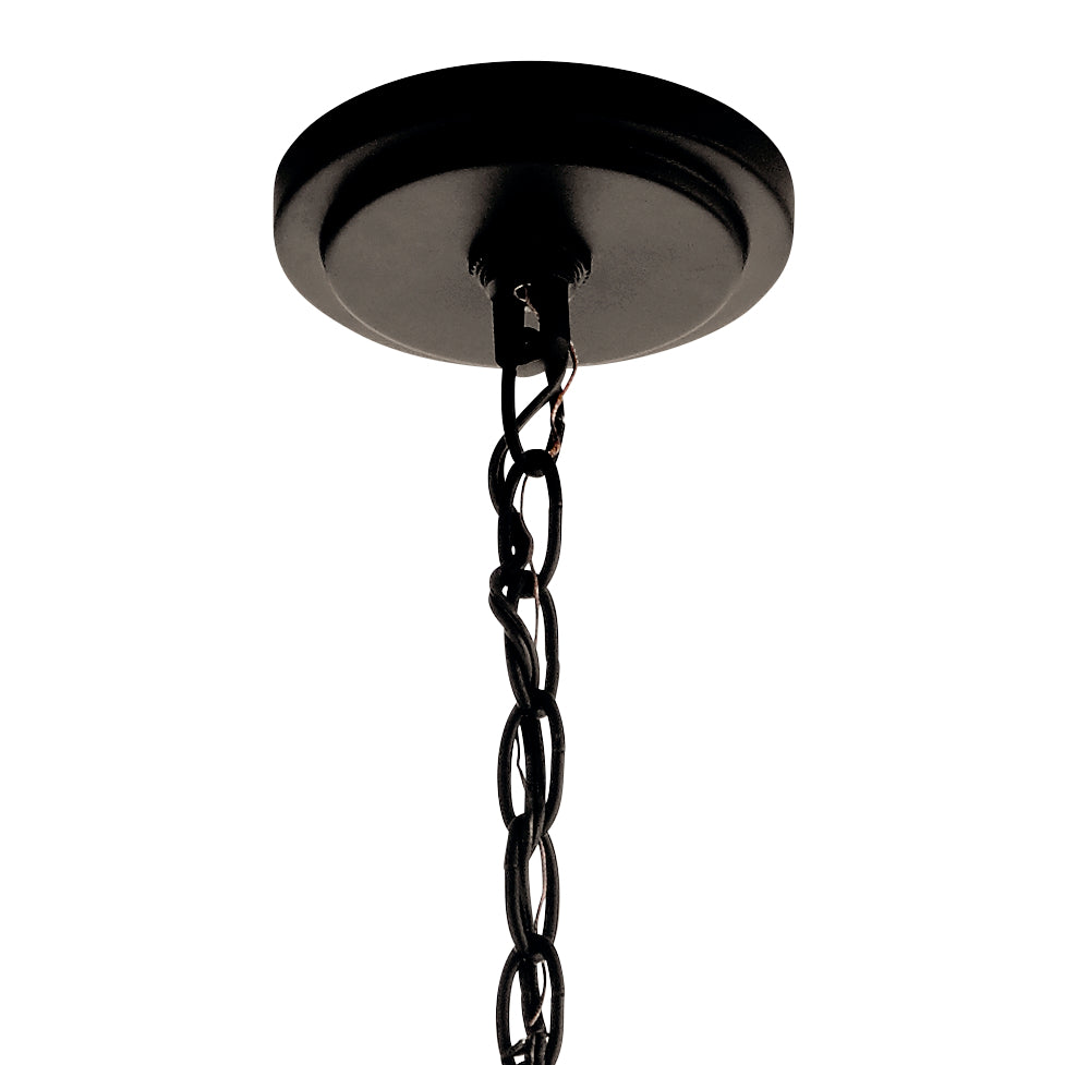 KICHLER 52107OZ Mathias 23" 6 Light Chandelier With Clear Ribbed Glass In Olde Bronze