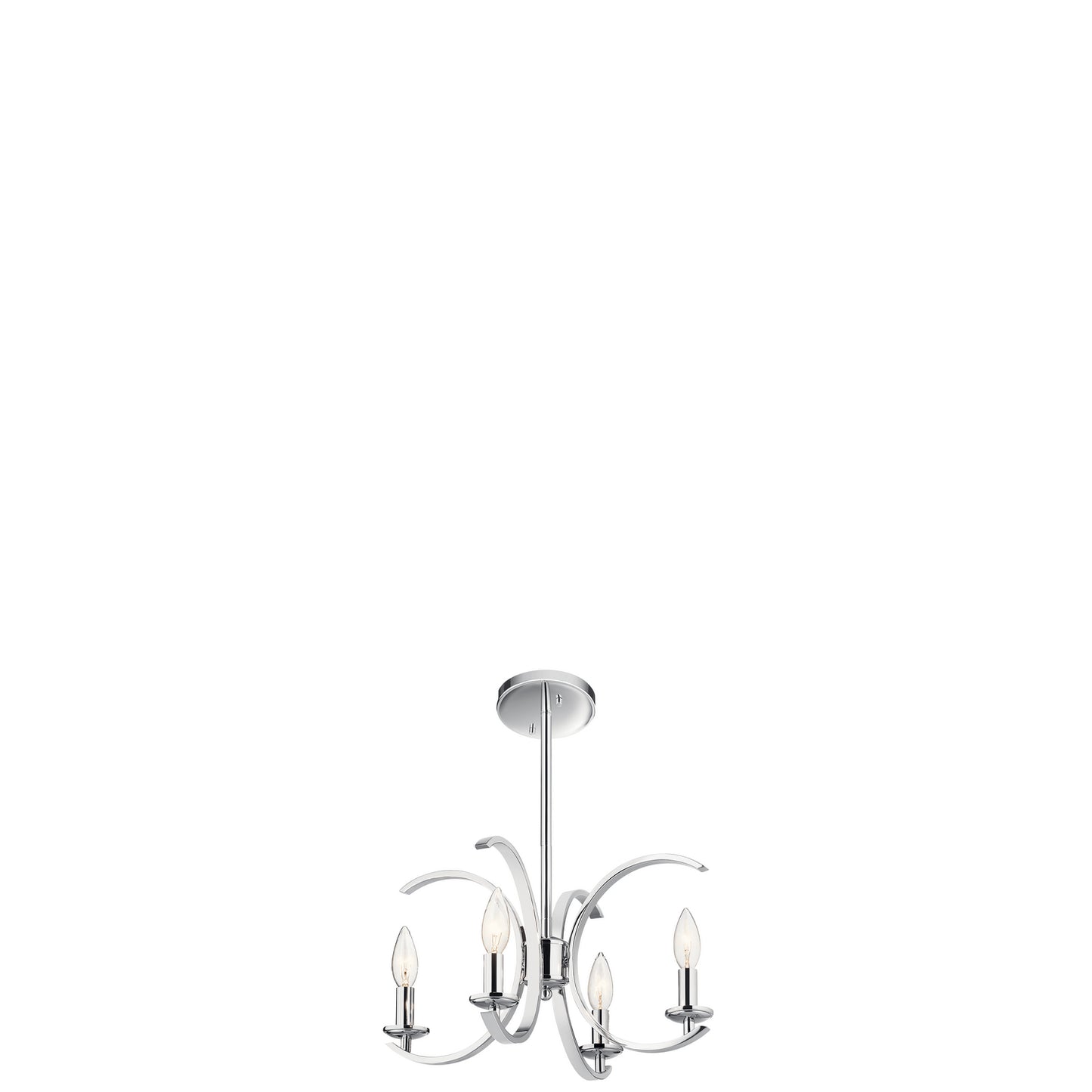 KICHLER 52119CH Cassadee Four Light Pendant/Semi Flush Mount Chrome