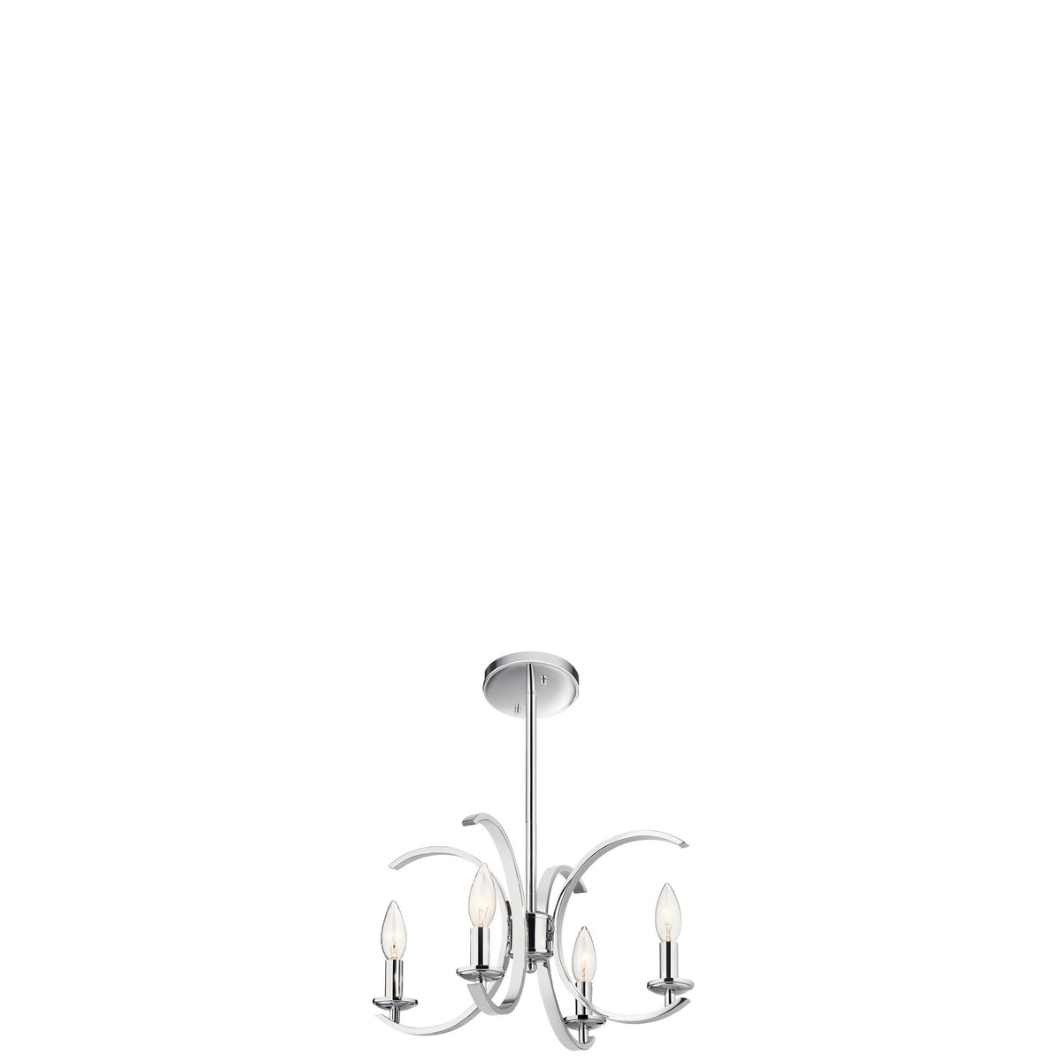 KICHLER 52119CH Cassadee Four Light Pendant/Semi Flush Mount Chrome