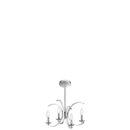 KICHLER 52119CH Cassadee Four Light Pendant/Semi Flush Mount Chrome