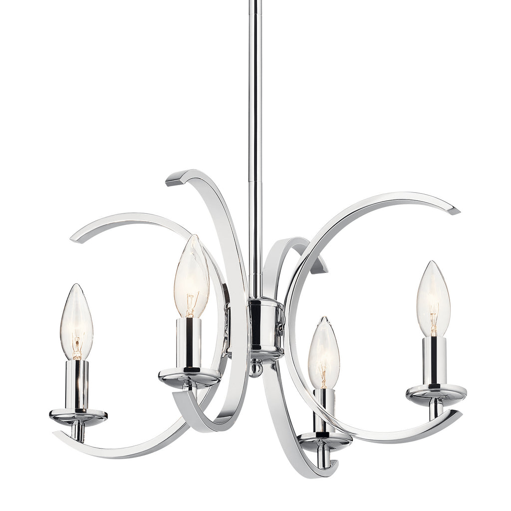 KICHLER 52119CH Cassadee Four Light Pendant/Semi Flush Mount Chrome