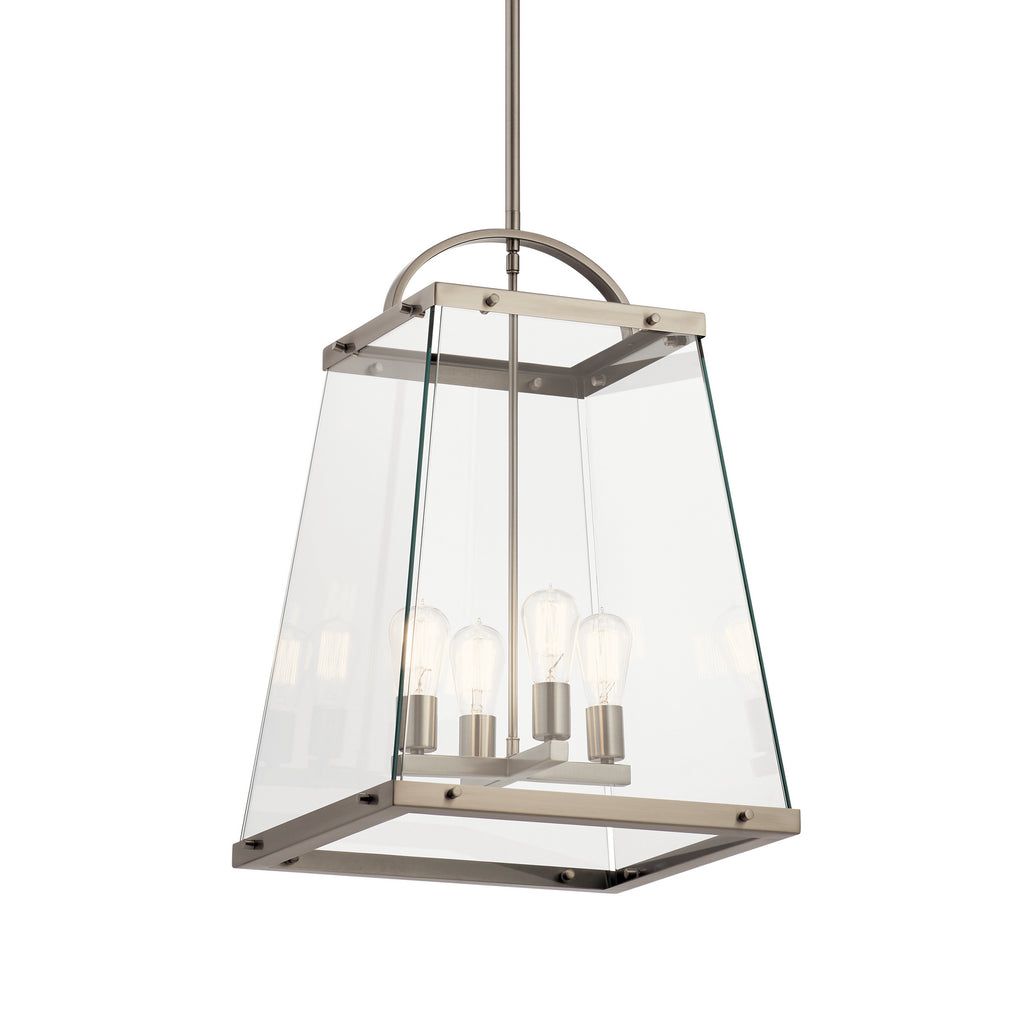 KICHLER 52124CLP Darton Four Light Foyer Pendant Classic Pewter