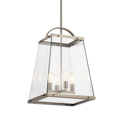 KICHLER 52124CLP Darton Four Light Foyer Pendant Classic Pewter