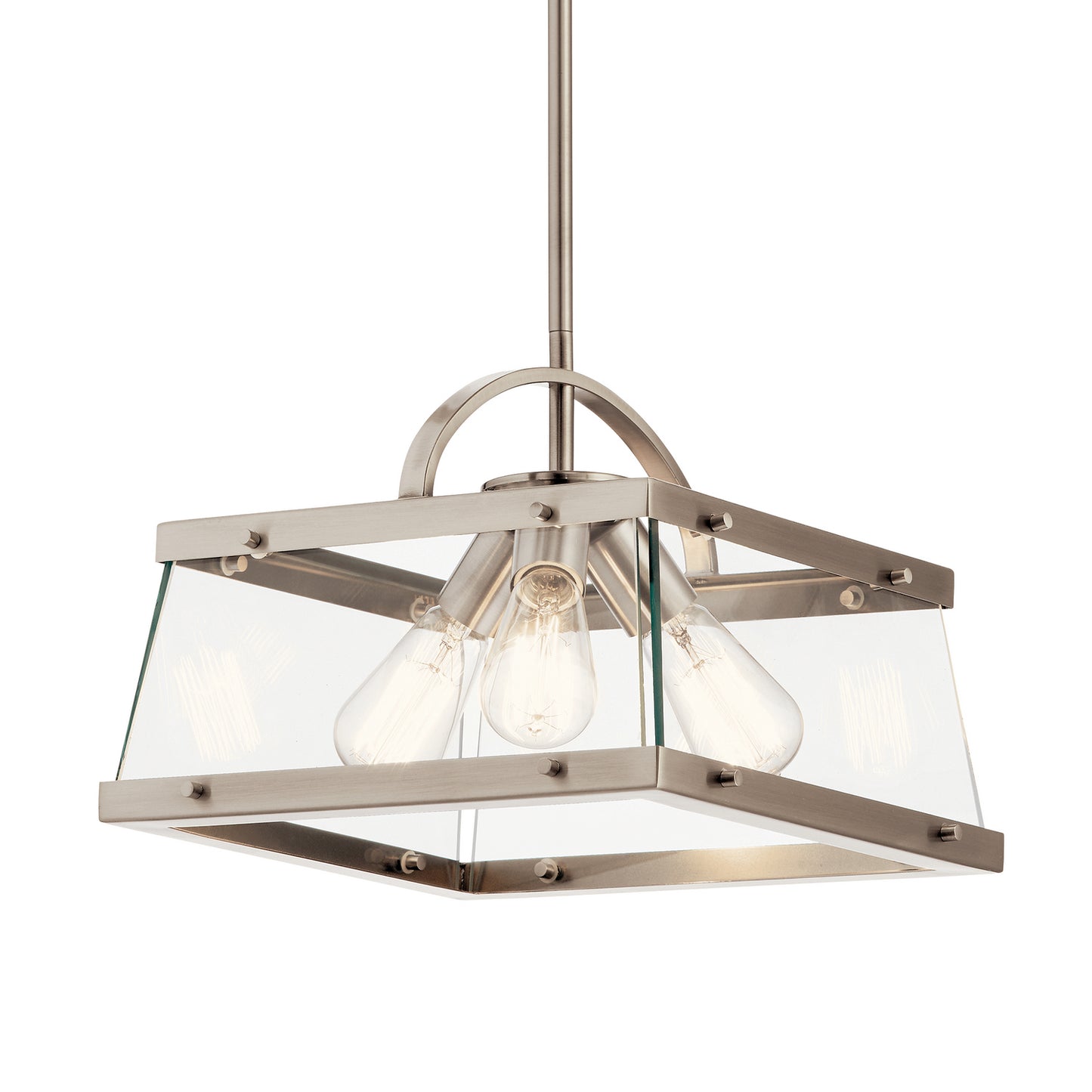 KICHLER 52125CLP Darton Three Light Pendant/Semi Flush Mount Classic Pewter