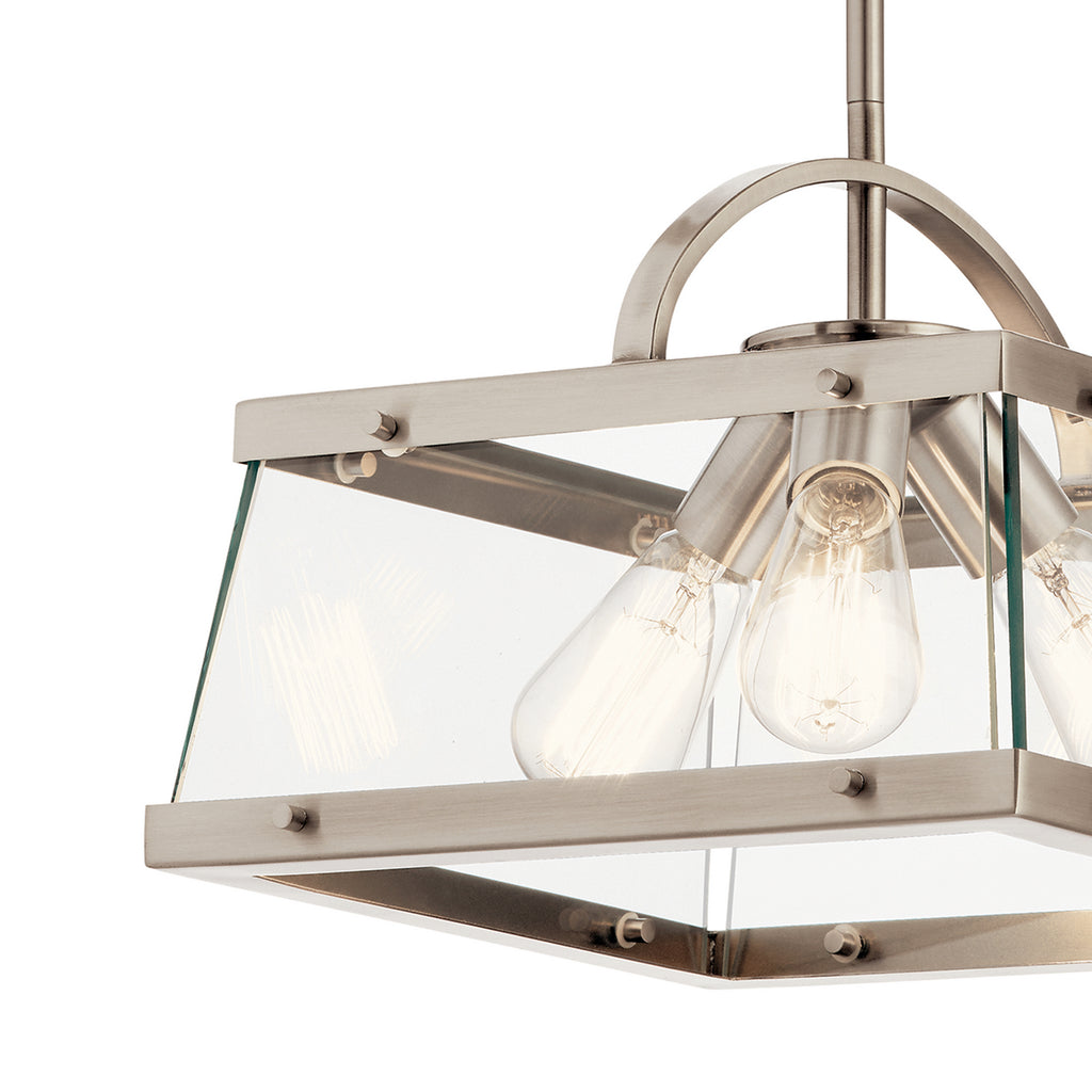 KICHLER 52125CLP Darton Three Light Pendant/Semi Flush Mount Classic Pewter