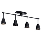 KICHLER 52129BK Sylvia 4 Light Rail Light Black