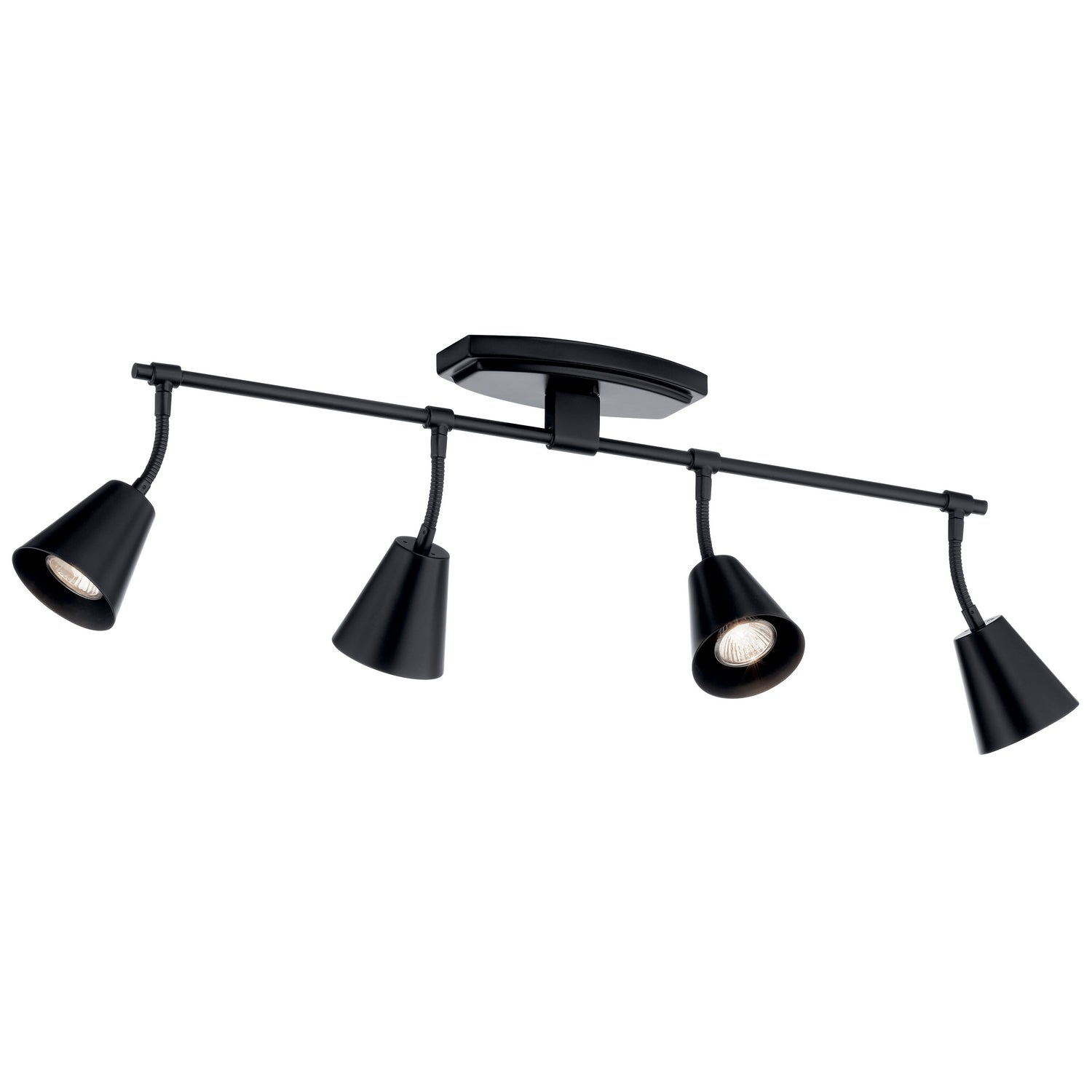 KICHLER 52129BK Sylvia 4 Light Rail Light Black