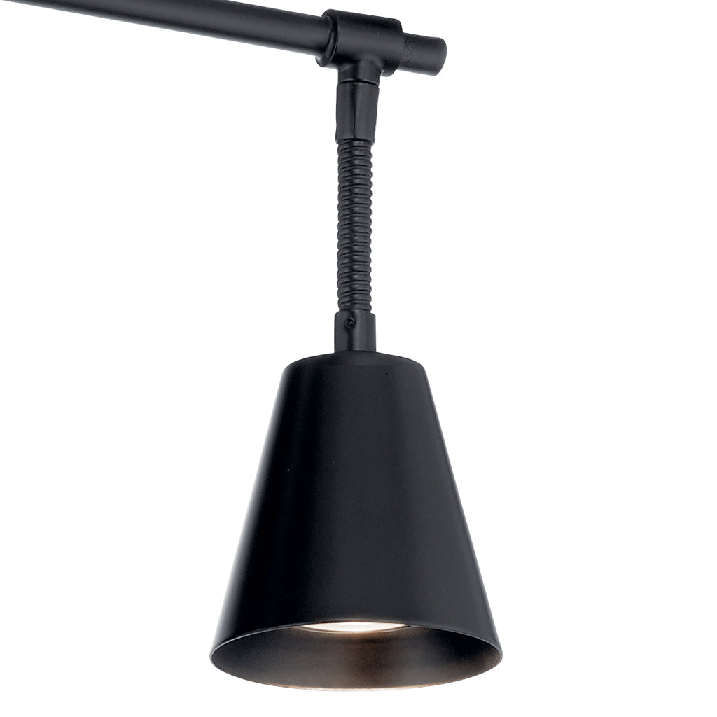 KICHLER 52129BK Sylvia 4 Light Rail Light Black