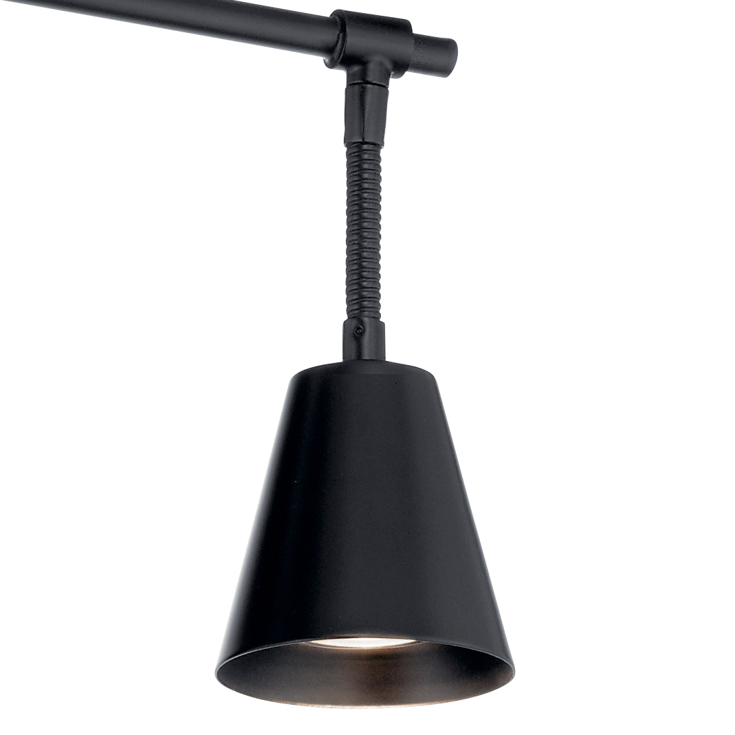 KICHLER 52129BK Sylvia 4 Light Rail Light Black