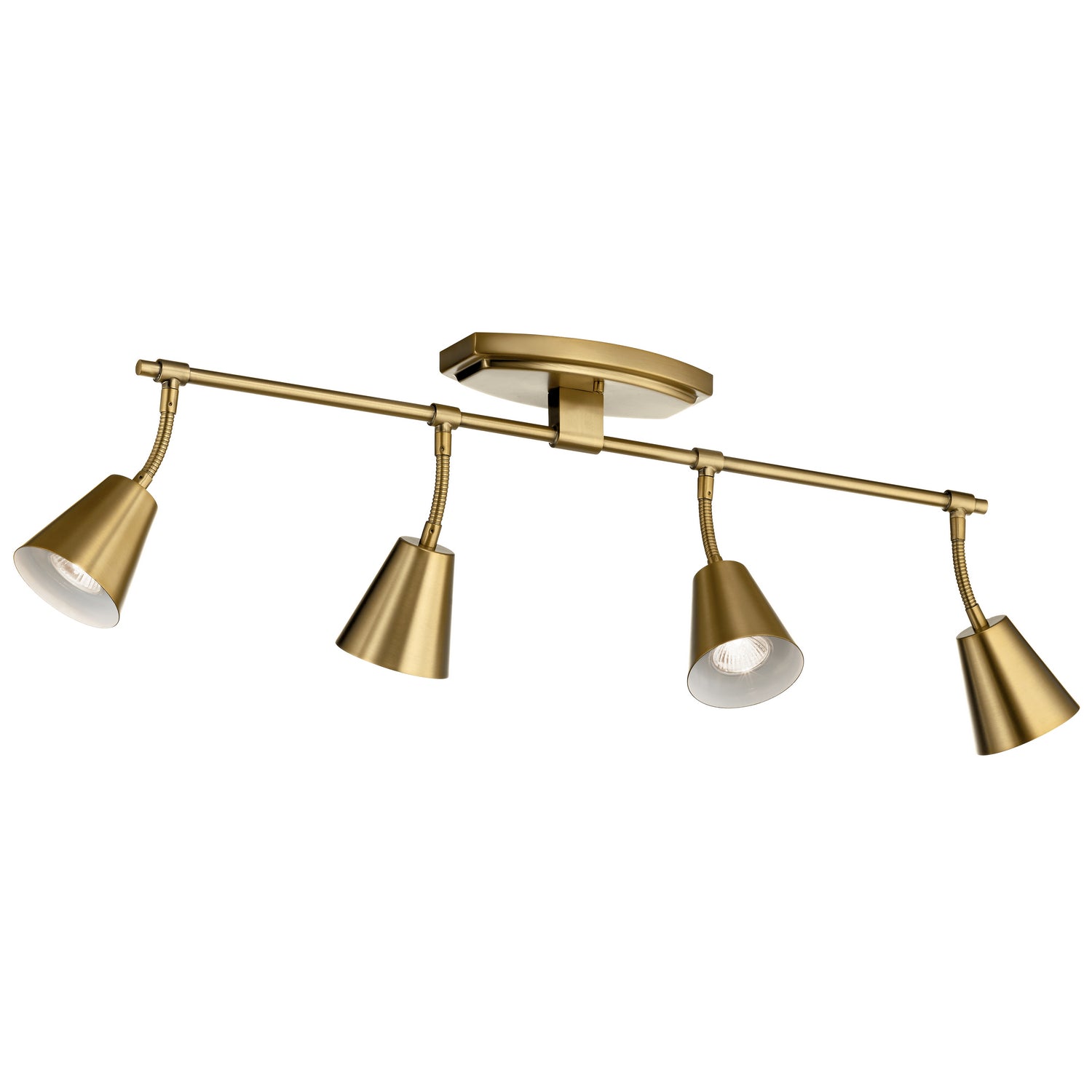 KICHLER 52129BNB Sylvia 4 Light Rail Light Brushed Natural Brass